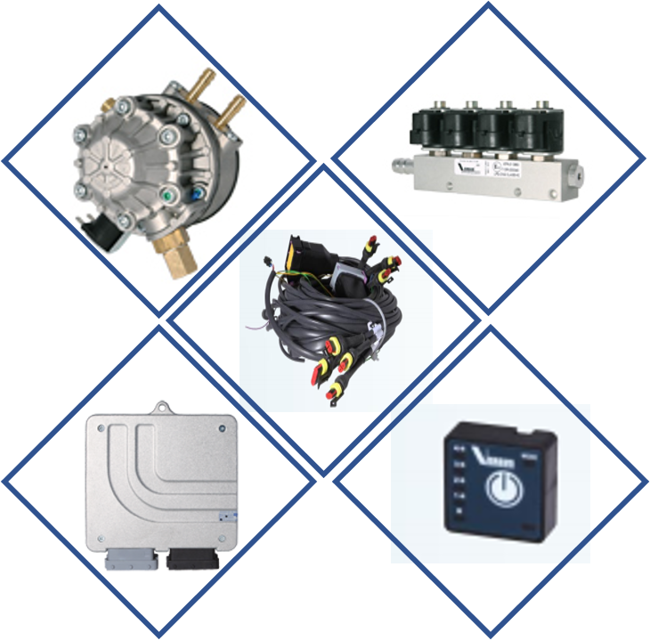 Refacciones para la conversion de un vehiculo
